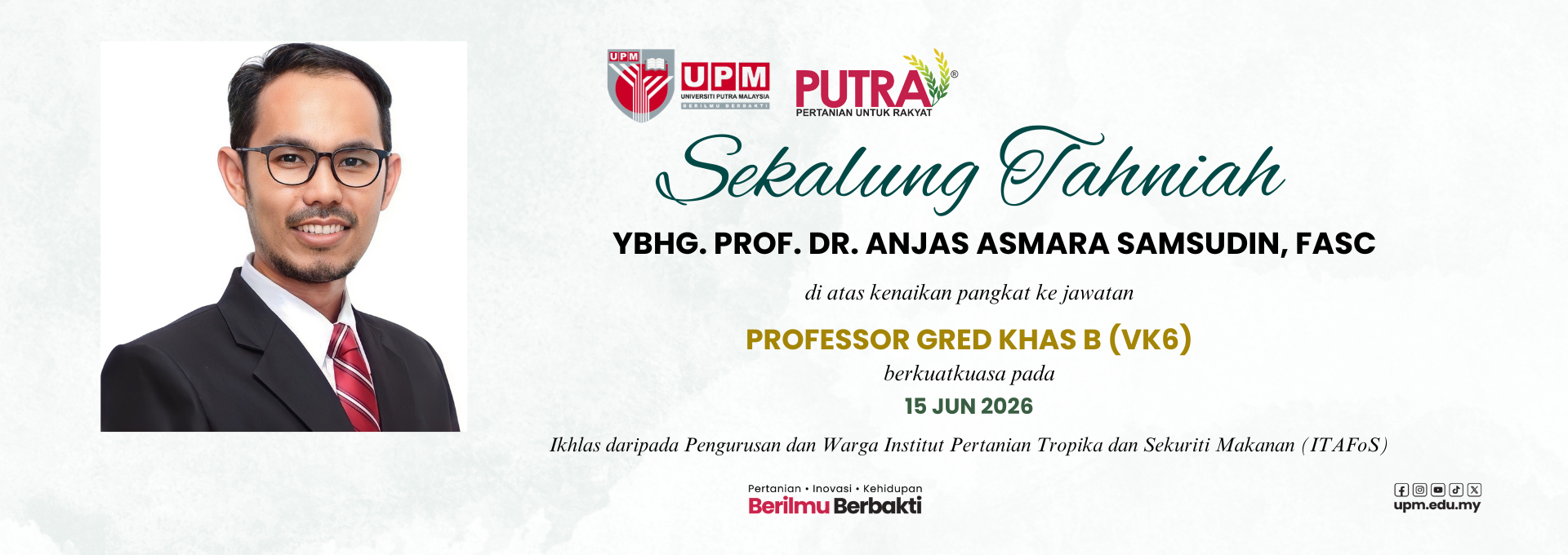 Tahniah Prof Anjas JUSA B